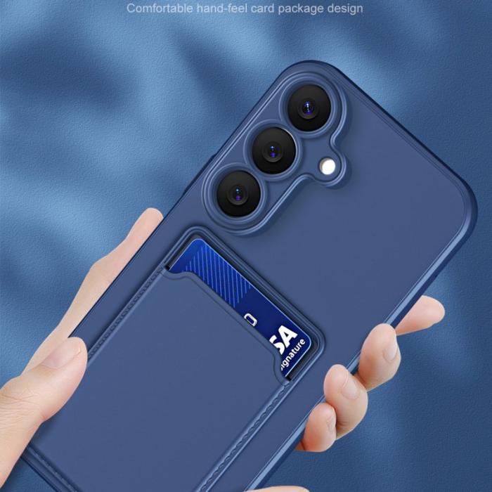 OEM - Mobilskal för Samsung Galaxy S26 Plus Flexibelt TPU med kortfack - Mörkblå