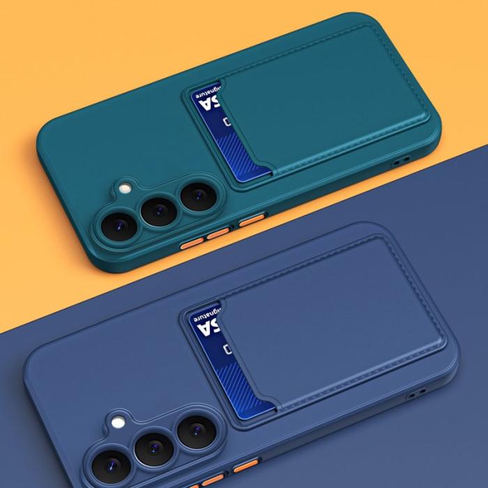 OEM - Mobilskal för Samsung Galaxy S26 Plus Flexibelt TPU med kortfack - Mörkblå