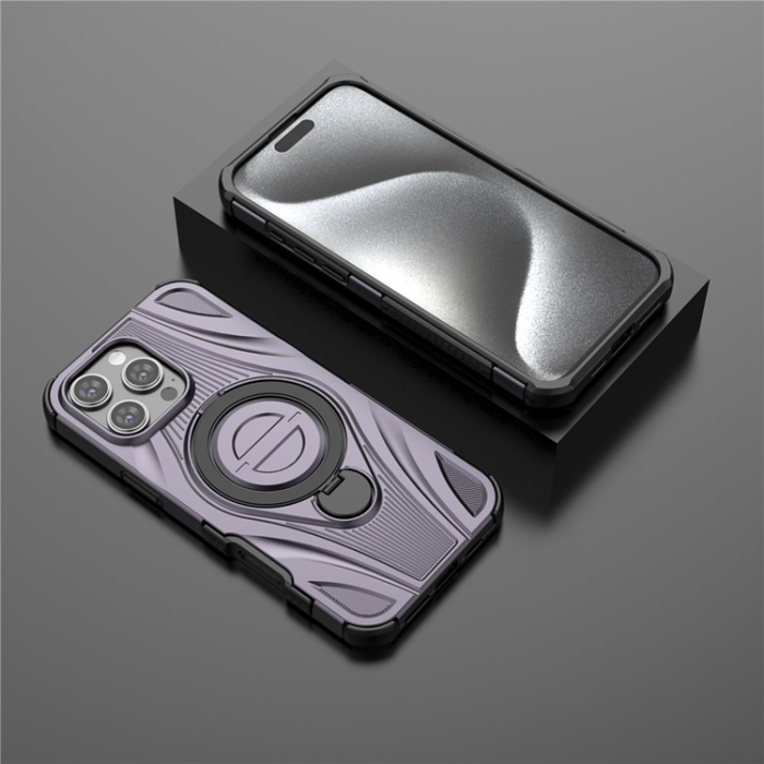 A-One Brand - iPhone 16 Pro Max Mobilskal MagSafe Magnetic Kickstand - Lila