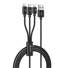 Devia - Devia 3in1 USB/MicroUSB/Lightning/Typ-C Kabel 1.2m 3A Gracious EC048