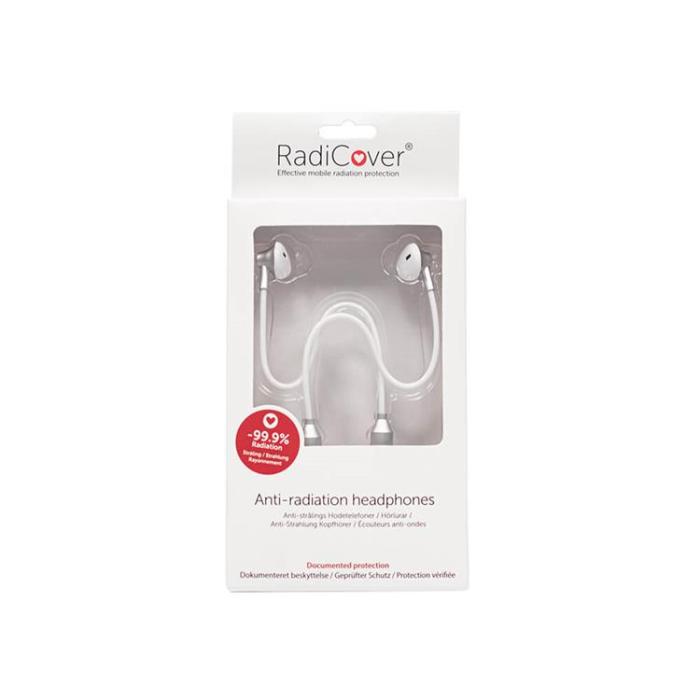 Radicover - RADICOVER Strålningsskydd Hörlurar Trådad In-Ear MIC Volume control - Vit
