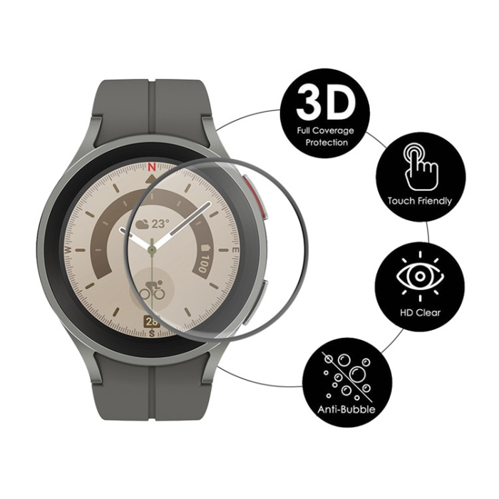 HAT PRINCE - [2-PACK] ENKAY Galaxy Watch 5 Pro (45mm) Härdat Glas Skärmskydd