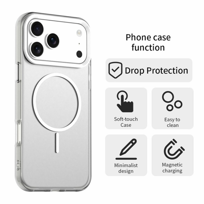 A-One Brand - iPhone 17 Pro Max Mobilskal MagSafe Candy Color - Vit