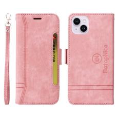 BETOPNICE - BETOPNICE 001 iPhone 15 Plus Pl&aring;nboksfodral Konstl&auml;der - Rosa