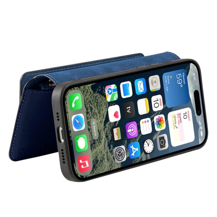 CASENEO - CASENEO MW-02 iPhone 16 Pro Plånboksfodral Konstläder - Blå