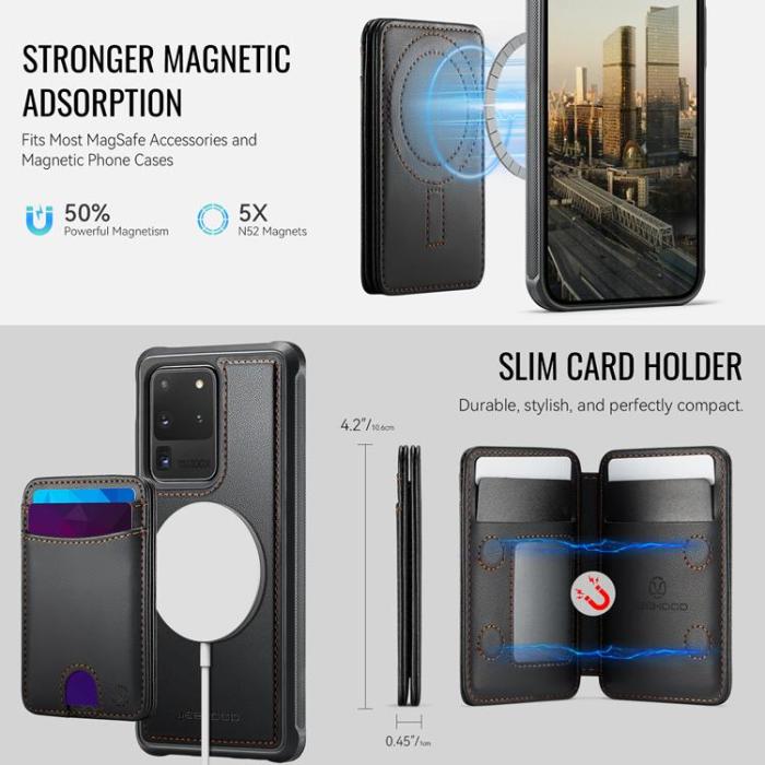 OEM - JEEHOOD Samsung Galaxy S20 Ultra Fodral Konstläder - Svart