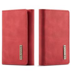 DG.MING - DG.MING M1 Series Tri-Fold Pl&aring;nbok i PU-l&auml;der - R&ouml;d