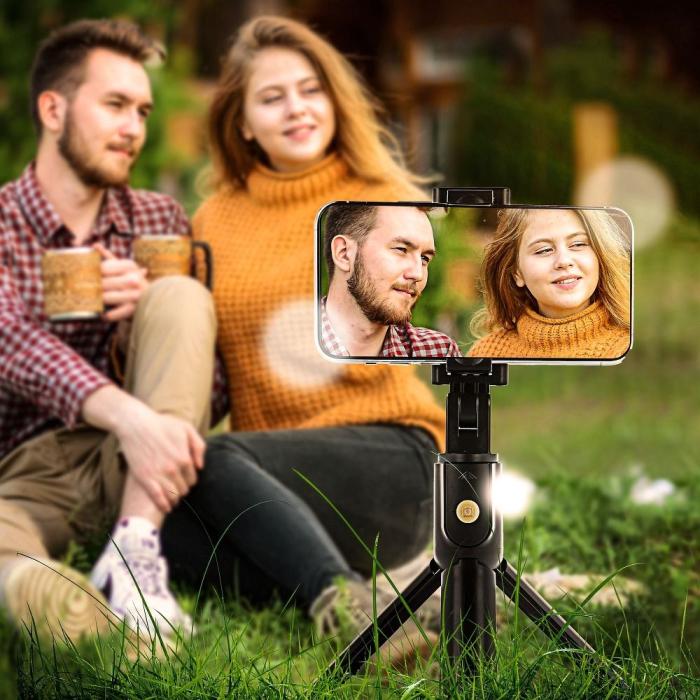 Forcell - Combo Bluetooth Selfiestick med Stativ - Svart