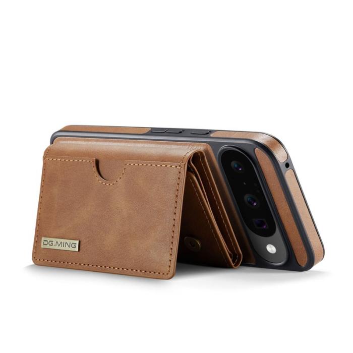 DG.MING - DG.MING M6 Series Konstläder Plånboksfodral för Google Pixel 10 Pro - Brun
