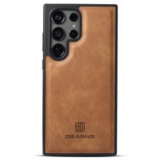 DG.MING - DG.MING Samsung Galaxy S24 Ultra Fodral Konstl&auml;der bel&auml;ggning Brun