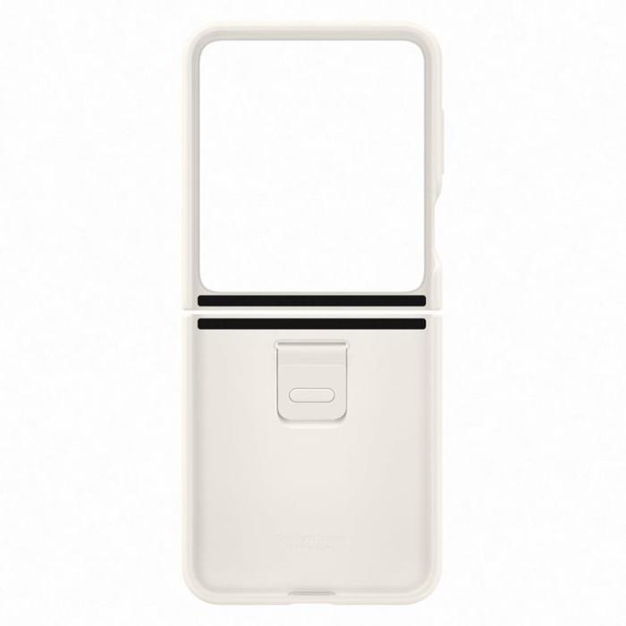 Samsung - Samsung Galaxy Z Flip 5 Mobilskal Silikon med Hållare - Cream