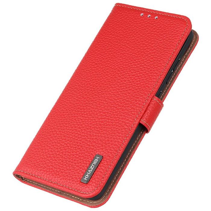 KHAZNEH - KHAZNEH för Xiaomi 17 Pro Max Plånboksfodral Äkta Läder - Röd