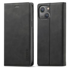 LC.imeeke - LC.IMEEKE iPhone 15 Plus Pl&aring;nboksfodral Konstl&auml;der- Svart