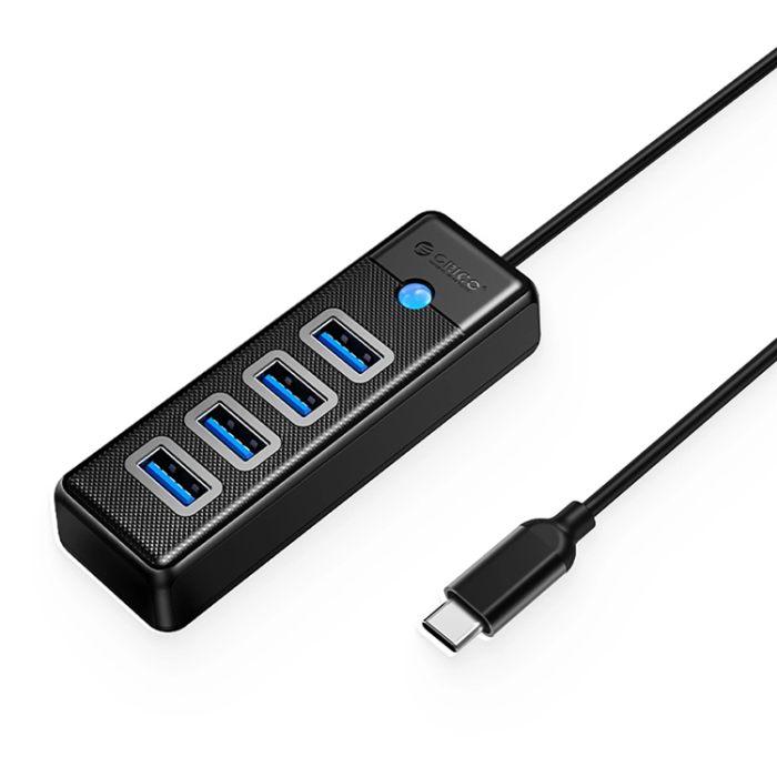 ORICO - Orico Hubb 4xUSB-A 3.0 USB-C 15cm - Svart