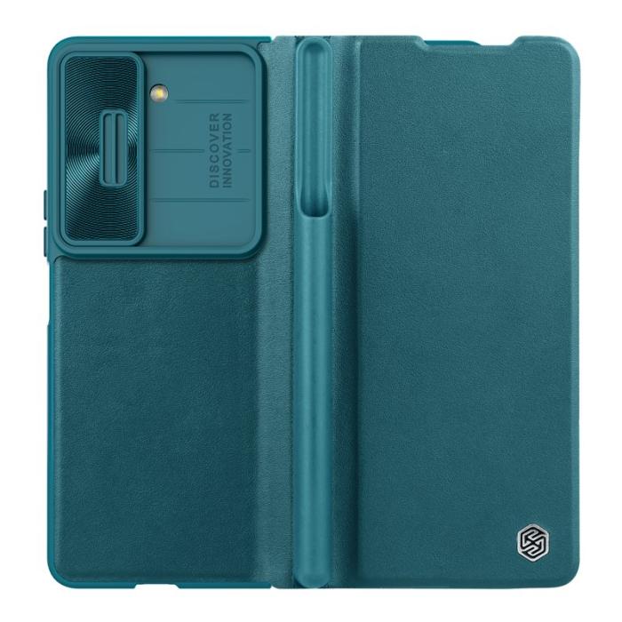 Nillkin - NILLKIN Qin Pro Series Mobilskal för Samsung Galaxy Z Fold5 5G - Grön