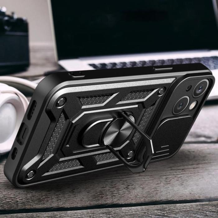 OEM - iPhone 15 Plus Mobilskal Camshield Hybrid Armor - Blå