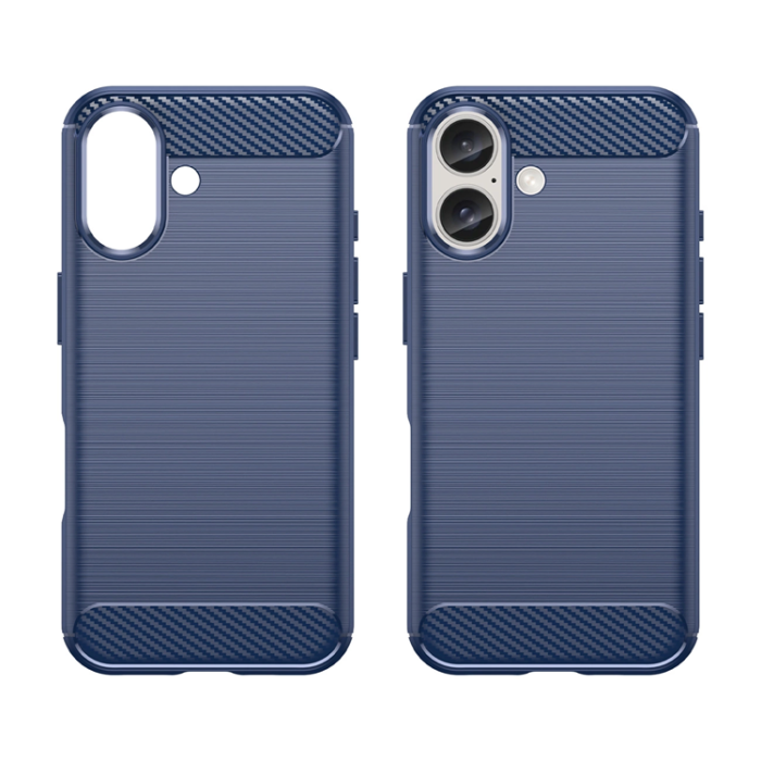 OEM - iPhone 16 Plus Mobilskal Silikon Carbon - Blå