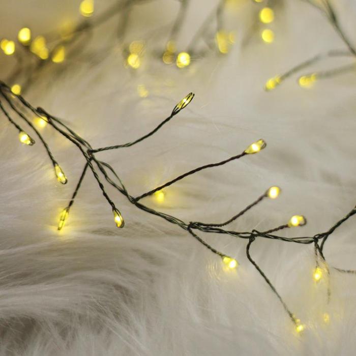 Forever Light - Forever String Light Grön Twig 600LED 6m +5m Kabel - Gul