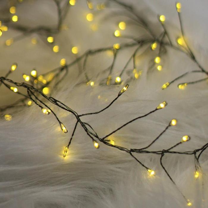 Forever Light - Forever String Light Grön Twig 600LED 6m +5m Kabel - Gul