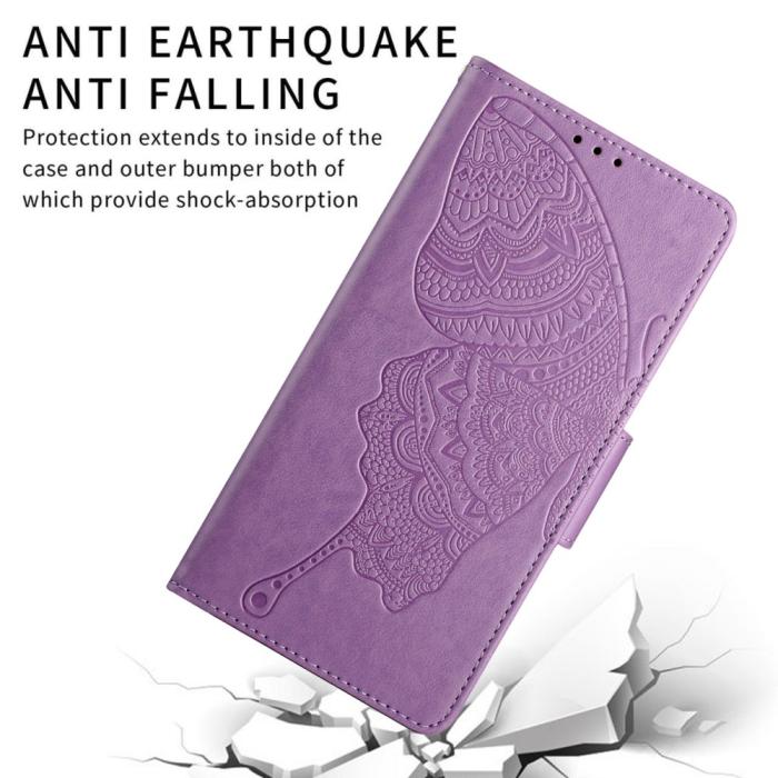 OEM - Fjärilar iPhone 13 Pro Max Plånboksfodral - Lila