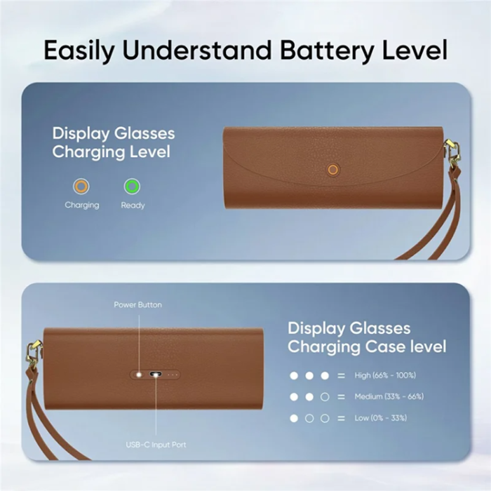 A-One Brand - Trådlöst Laddningsfodral 3500mAh För Meta Ray-Ban Smartglasögon