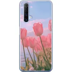 Gustaf - Mobilskal till Realme X50 5G med Rosa Tulpaner