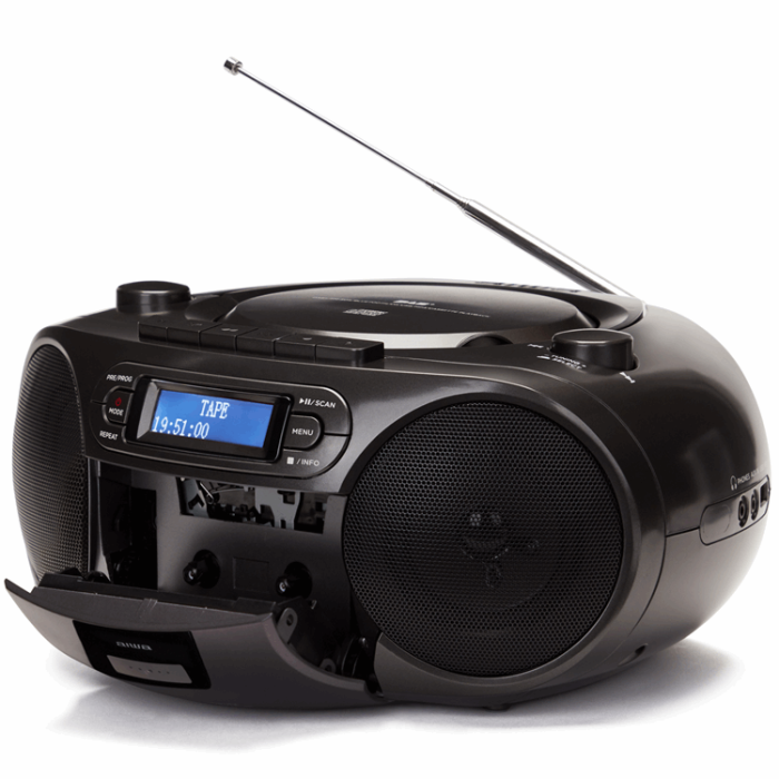 AIWA - AIWA Radio med CD-Spelare, Kassettband och Bluetooth - Svart