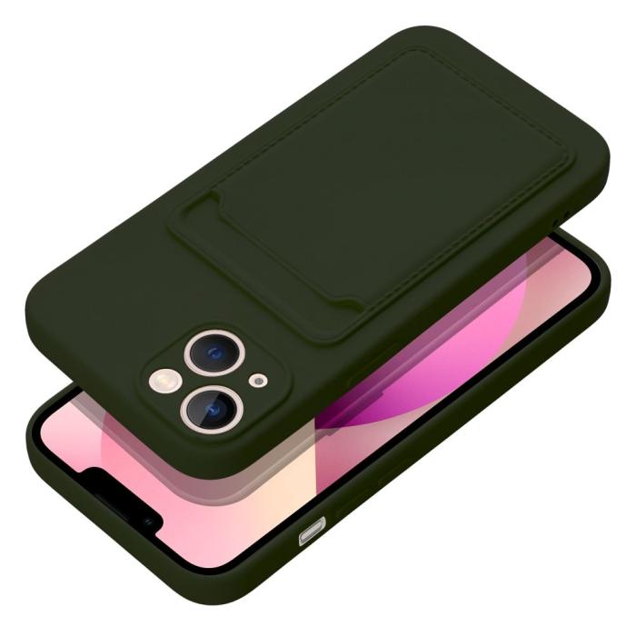 OEM - Forcell iPhone 14 Plus Skal Korthållare Mjukplast Grön