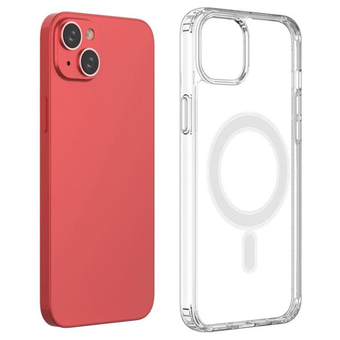 OEM - iPhone 15 Plus Mobilskal Magsafe Armored Gel - Transparent