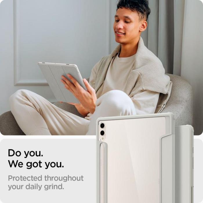 UTGATT - Spigen Galaxy Tab S9 Fodral Ultra Hybrid Pro - Grå