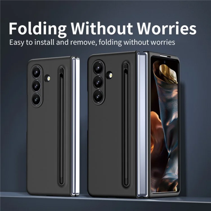 A-One Brand - Galaxy Z Fold 7 5G Mobilskal Med Stylus Hård PC - Svart