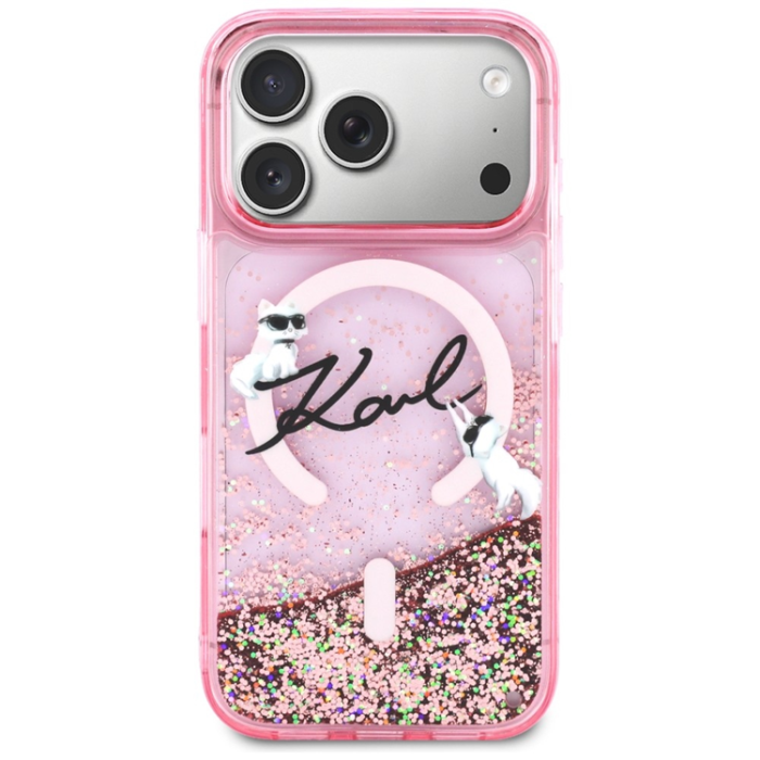 KARL LAGERFELD - Karl Lagerfeld iPhone 17 Pro Mobilskal Magsafe Liquid Glitter