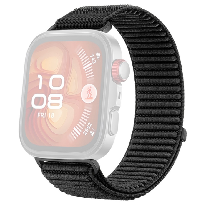 A-One Brand - Huawei Watch Fit 4/Fit 4 Pro Armband Magic Tape Nylon - Svart