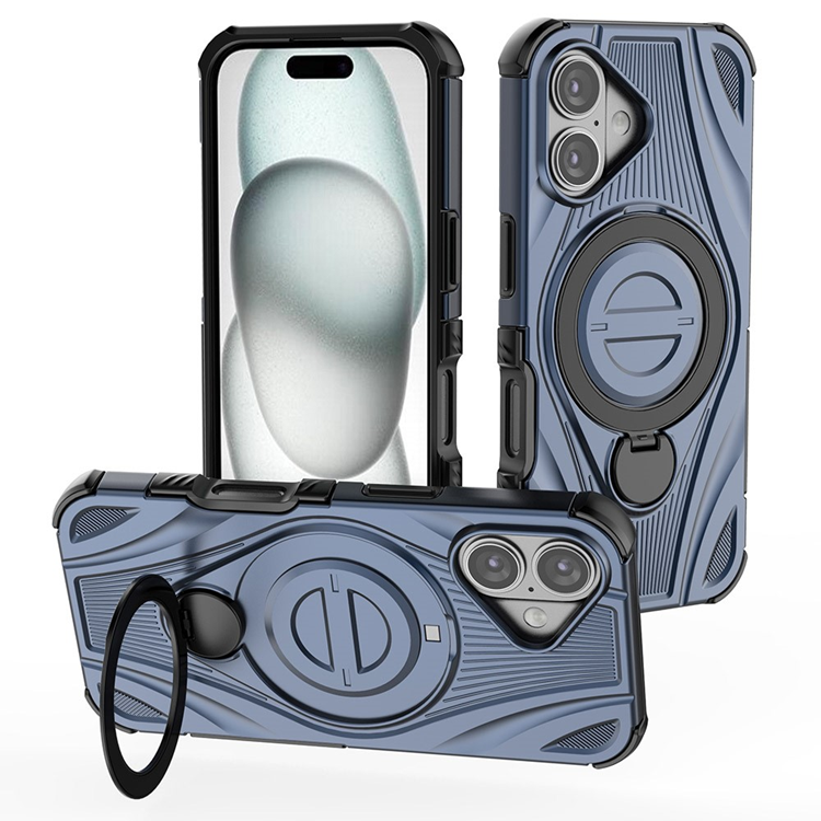 iPhone 16 Mobilskal MagSafe Magnetic Kickstand - Blå | 2353 | AlltMobil