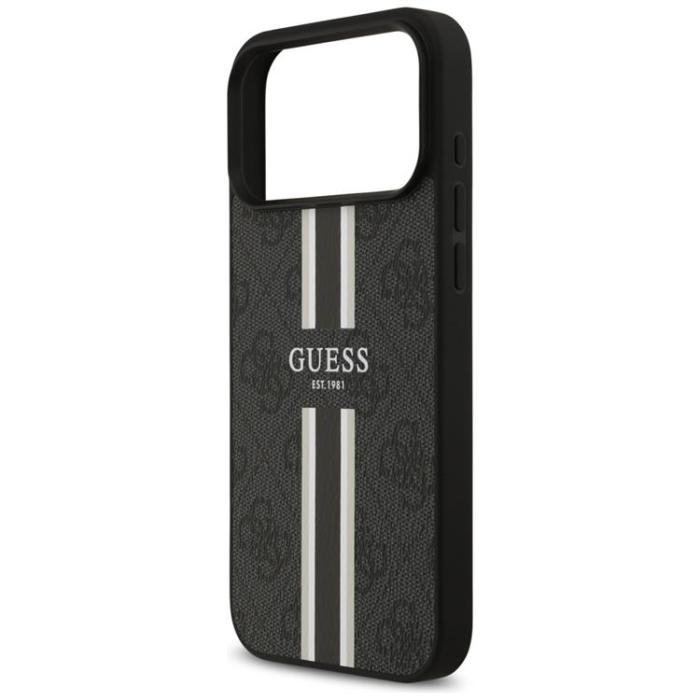 Guess - Guess iPhone 17 Pro Max Mobilskal MagSafe 4G Printed Stripes - Svart