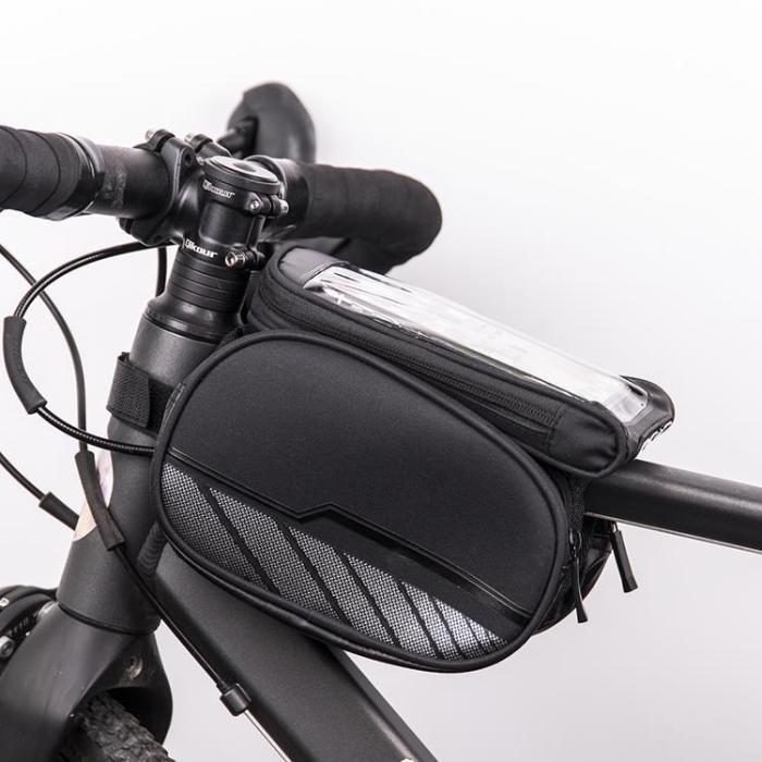 OEM - Vattentät Cykelramsväska Med Avtagbart Mobilfodral