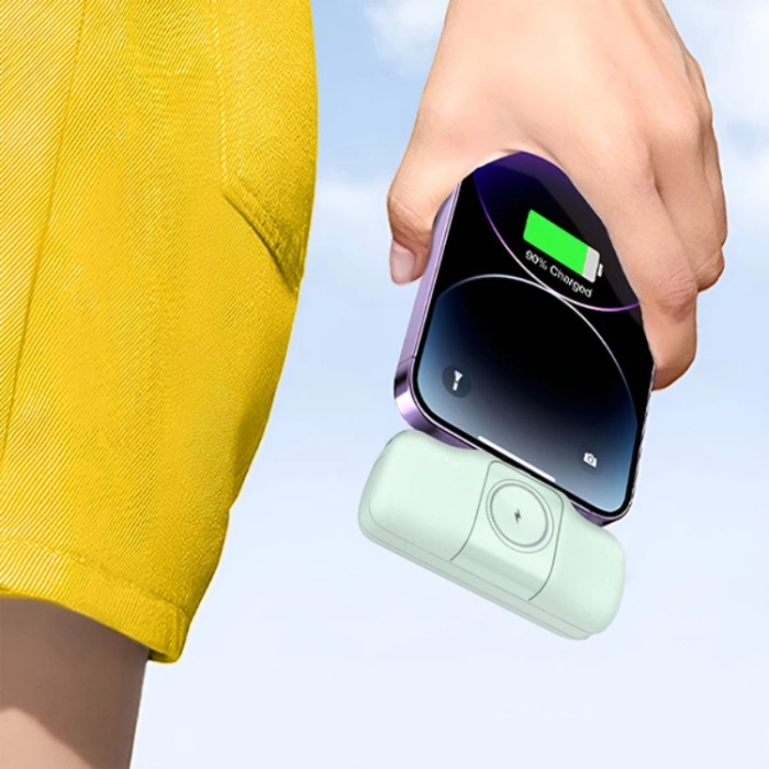 Wozinsky - Wozinsky Lightning Mini Powerbank 15W 5000mAh - Grön