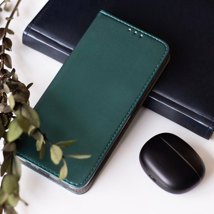 OEM - Xiaomi Redmi Note 14 4G Plånboksfodral Smart Magnetic - Mörkgrön