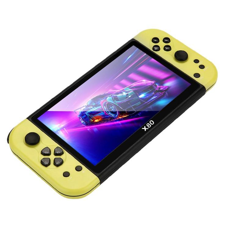HD-Skärm 7.0"""" Handheld Game Console 20000 Games X80 (Fluorescerande Gul) | 264 | AlltMobil