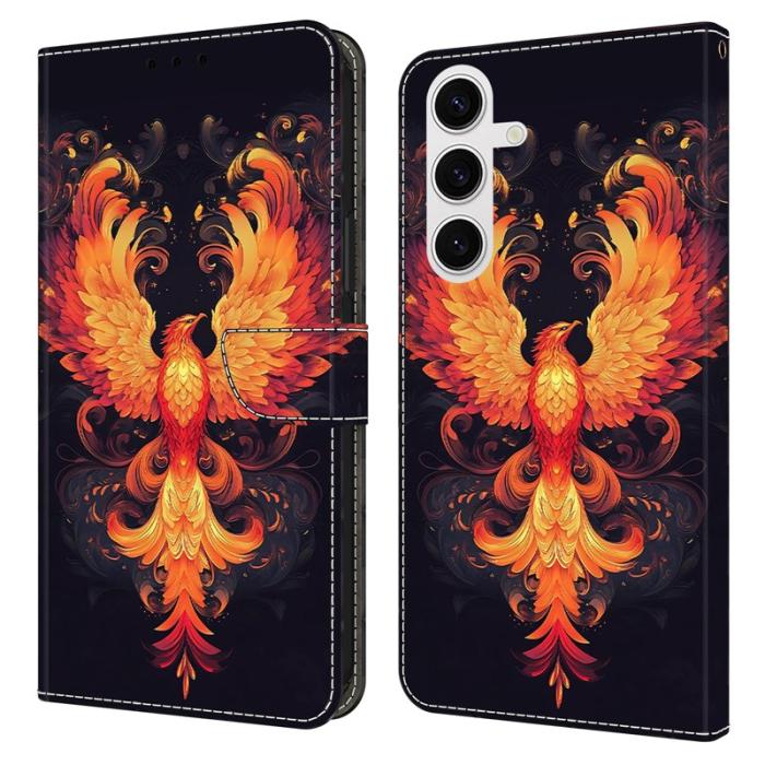 OEM - Samsung Galaxy S26 Plus Plånboksfodral Ställning Konstläder - Flame Bird