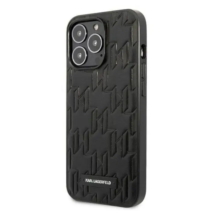 KARL LAGERFELD - Karl Lagerfeld iPhone 13 Pro Max Skal Monogram Plaque - Svart