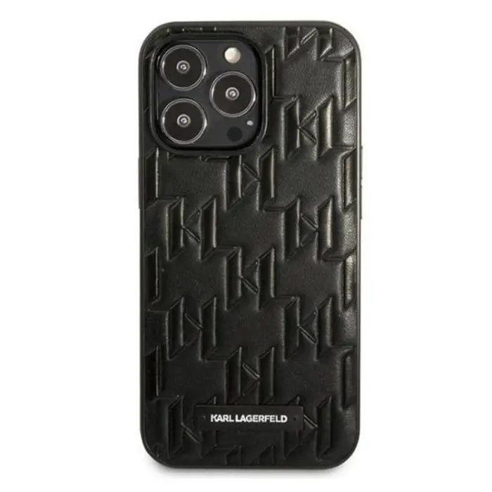 KARL LAGERFELD - Karl Lagerfeld iPhone 13 Pro Max Skal Monogram Plaque - Svart