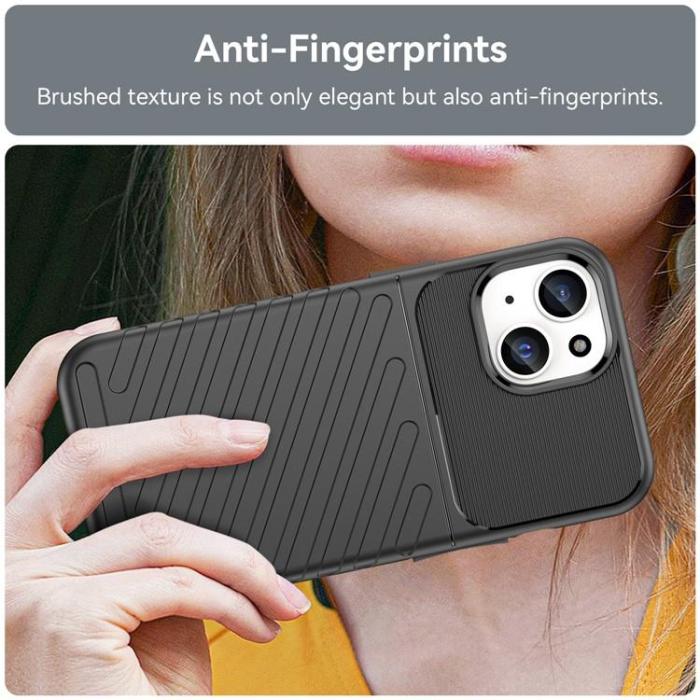 OEM - iPhone 15 Plus Mobilskal Twill Thunder - Svart