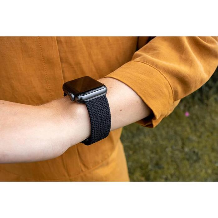 GEAR - GEAR Apple Watch 2/3/4/5/6/7/SE (41/40/38mm) Flätat Armband - Svart