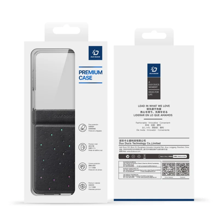 Dux Ducis - Dux Ducis Galaxy Z Flip 7 Mobilskal Stex Star Pattern - Svart