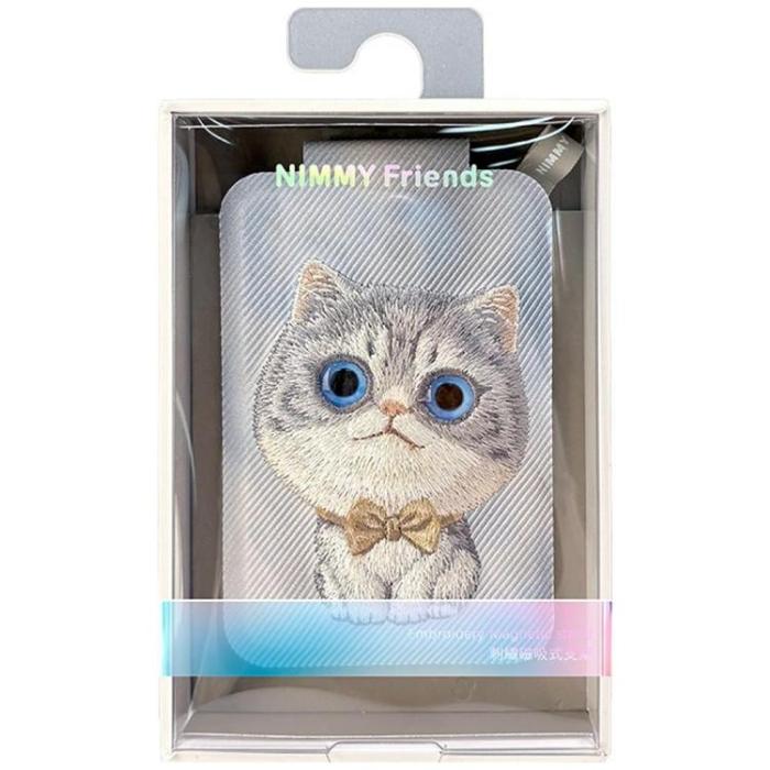 NIMMY - Nimmy MagSafe Korthållare och Mobilställ Big-Eye Cute Pets 2.0 Cat - Grå