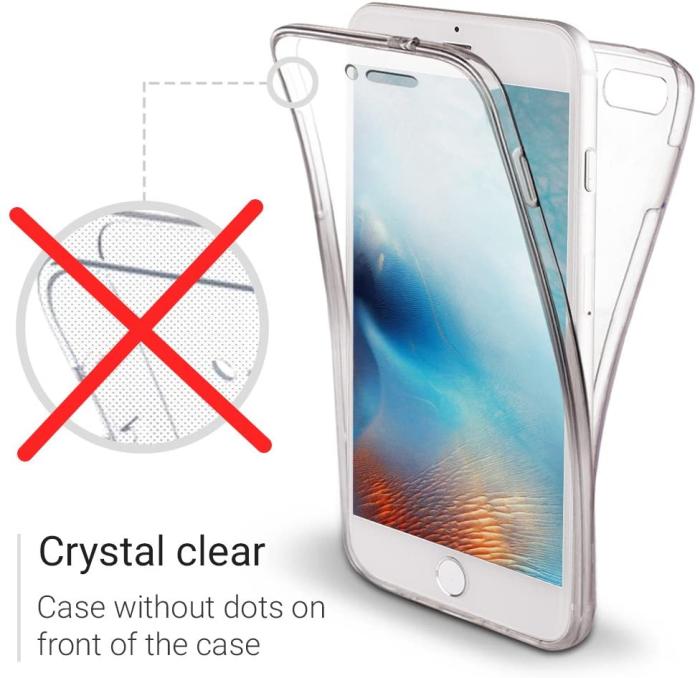 A-One Brand - 360° Heltäckande Skal till iPhone 7 Plus & iPhone 8 Plus - Clear