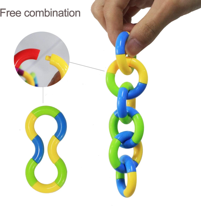 Fidget Toys - Fidget Twister Toy - Antistress - Sensory - Svart/Röd