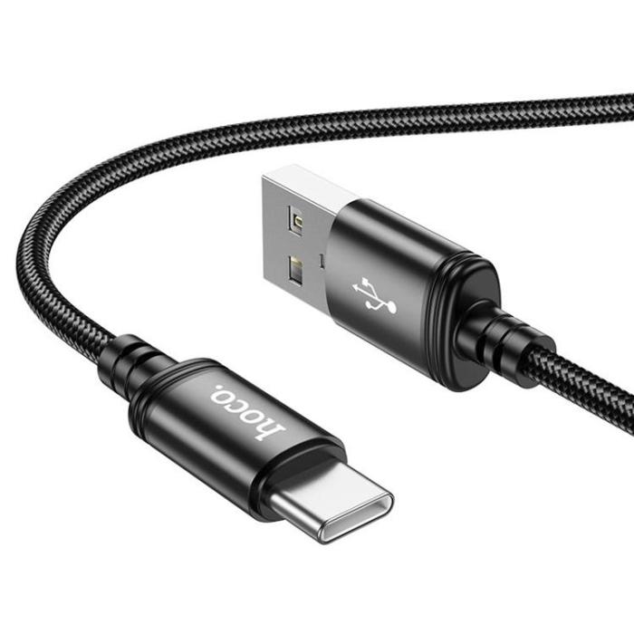 Hoco - HOCO USB-A till USB-C Kabel 3A 2m X89 - Svart
