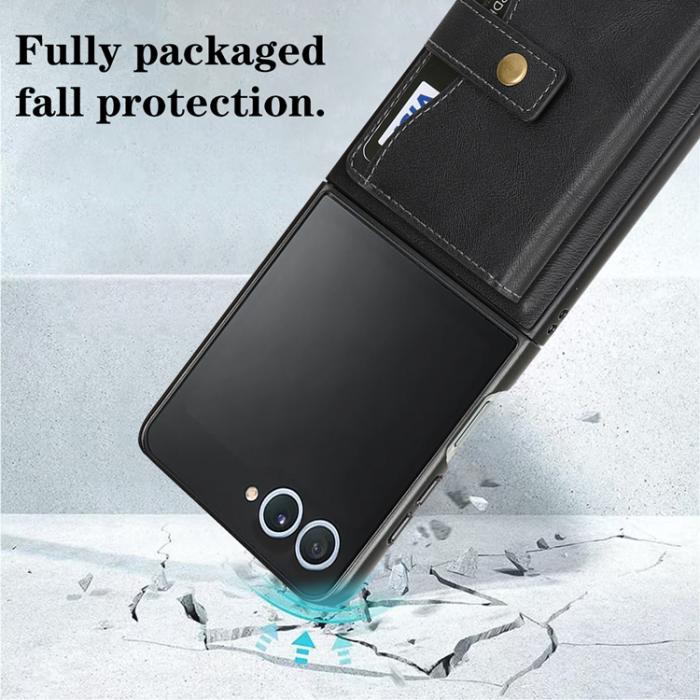 A-One Brand - Galaxy Z Flip 7 Mobilskal MagSafe Detachable Korthållare Kickstand